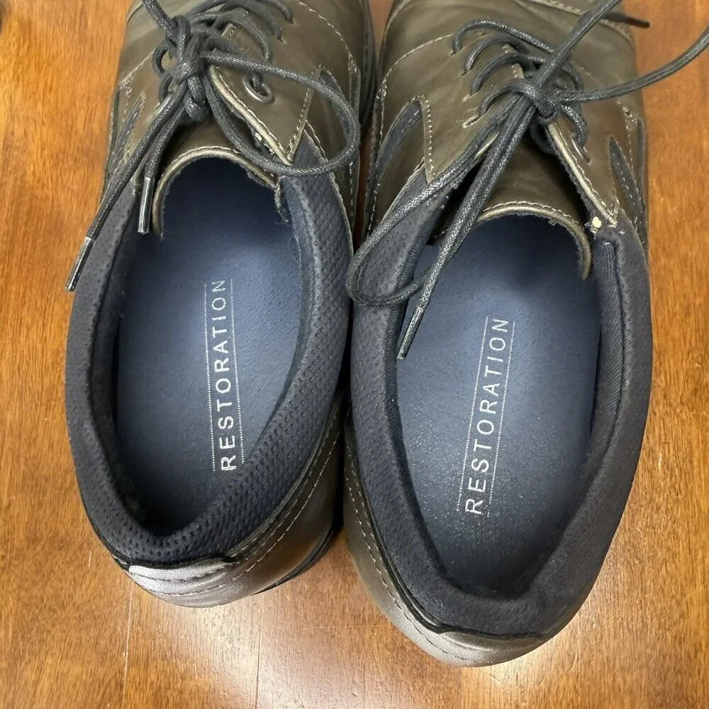 Restoration Men’s Oxford Lace Up Shoes Size 13 Dress Shoes Brown